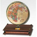 Premier Antique Ocean Desk Globe with Rand McNally World Atlas